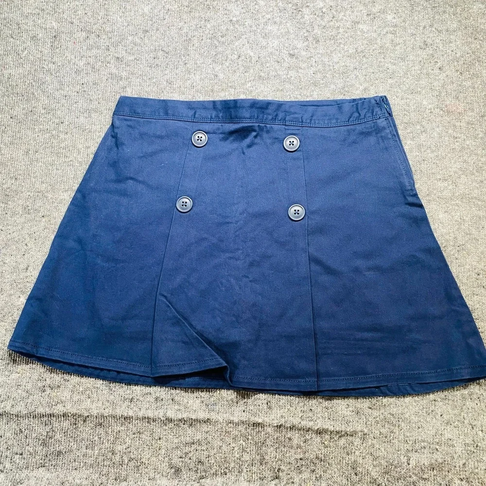 The Children's Place Girls Size 18 Plus Blue School Uniform Skort Pleated Zip